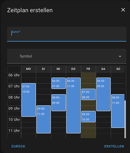 Zeitplan