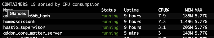 Matter Server stable - CPU Last