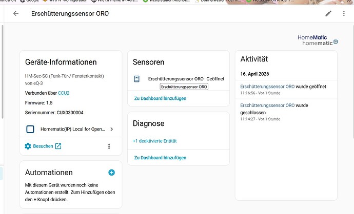 Erschütterungssensor ORO