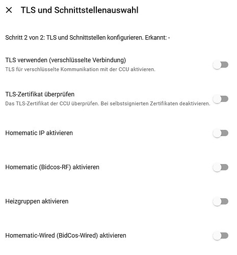 OpenCCU Fehler