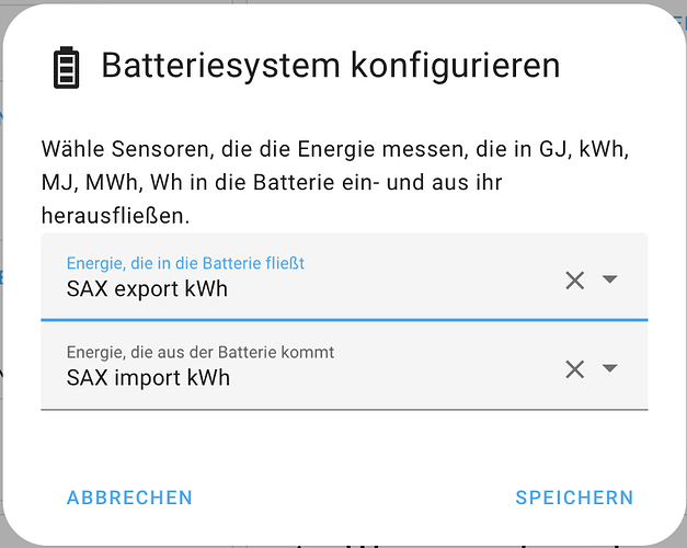HA Batterie Integration