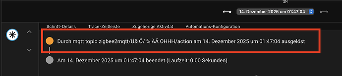 Trace - MQTT Auslöser