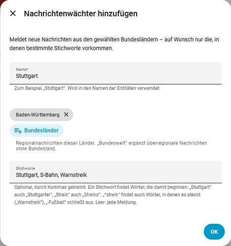 Nachrichtenwächter hinzufügen