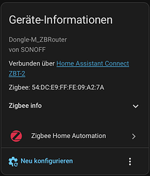 ZHA - Sonoff Dongle Max - Router Modus