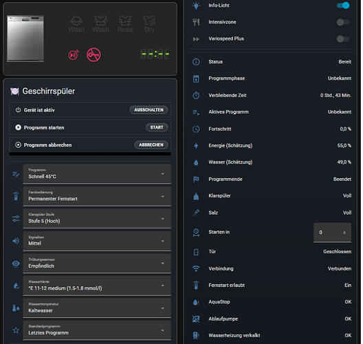 DEV Setup Dishwasher zusammen