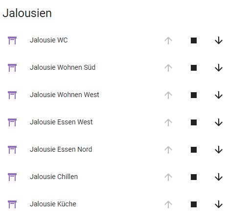 Jalousie-Ansicht