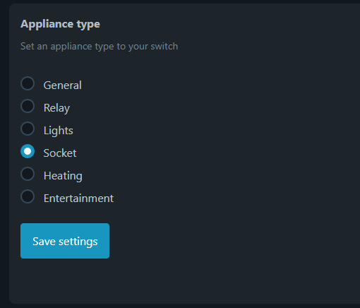 Shelly Plus Settings