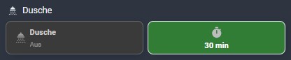 Screenshot des Dusche-Buttons im Dashboard