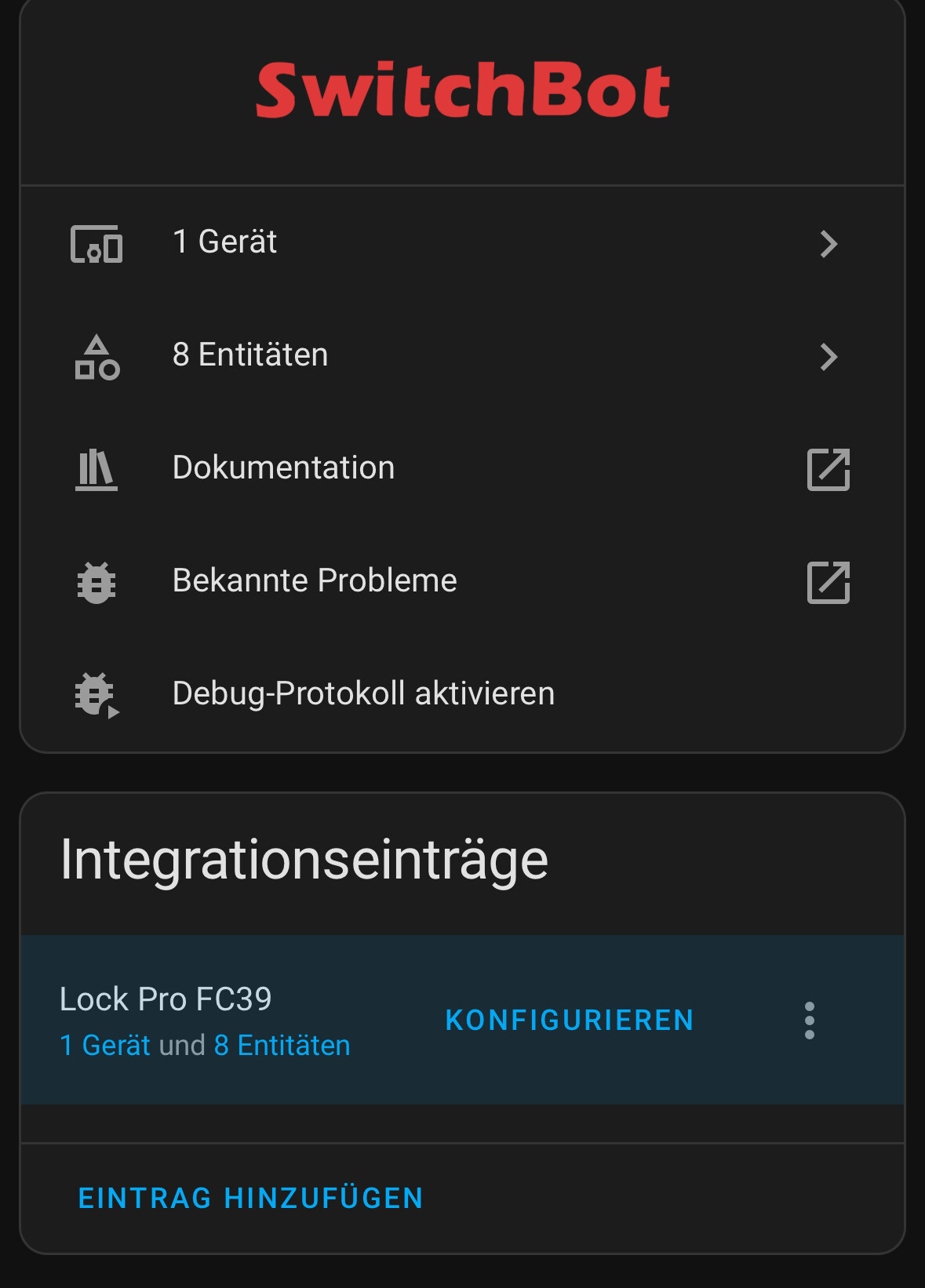 Austausch - Switchbot Lock Pro - Seite 14 - Integrationen - simon42  Community