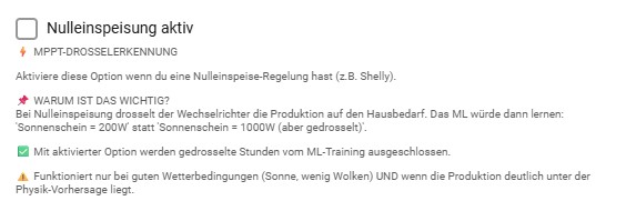 Nulleinspeisung