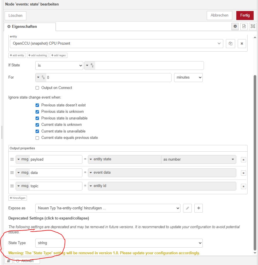 Node Red - 'State Type' setting will be removed in version 1.0 - Node ...
