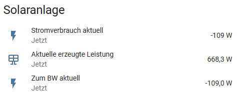 Anzeige Watt
